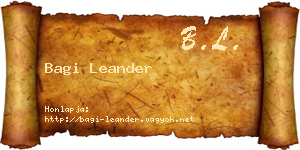 Bagi Leander névjegykártya